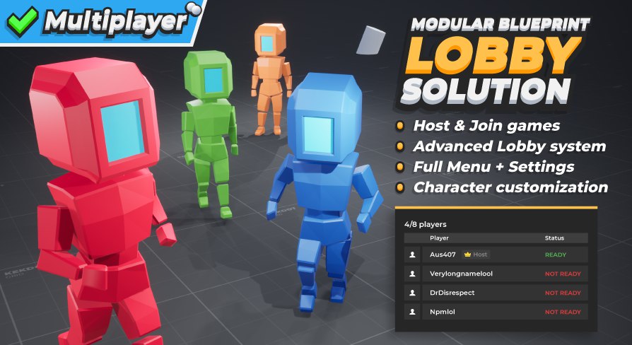 Multiplayer Blueprint Lobby Solution