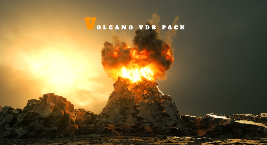Volcano 3D VDB Pack