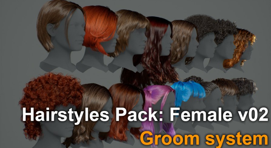 Hairstyles Pack: Female v02 (all ver.)